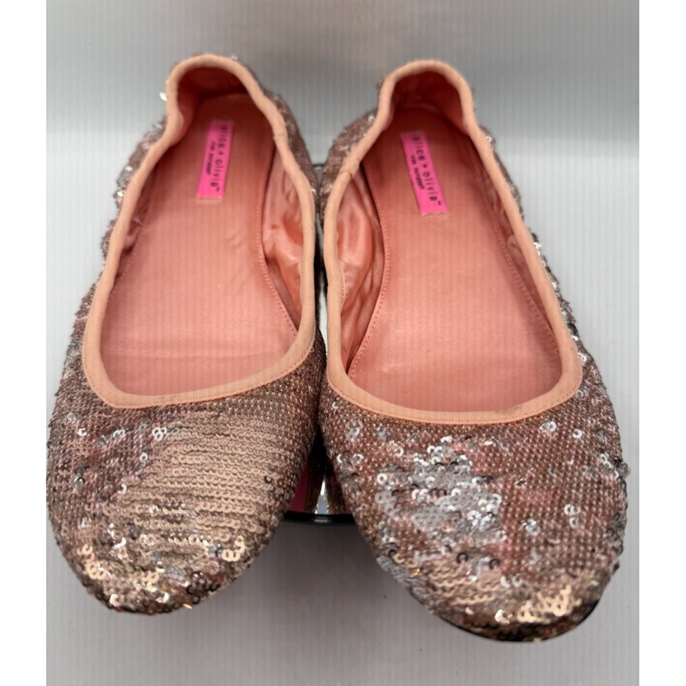 Alice and Olivia FOR PAYLESS PINK REVERSE SEQUIN Size 11 GREAT SHAPE‎ RARE
